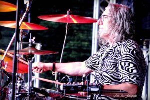 Markus Kalt, Drummer der Band Relayer, am Rock'n Beer Festival in Läufelfingen 2025